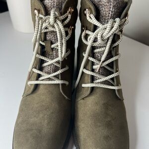 Maurices SuperCush Brittany Block Heel Hiker Boot - Olive